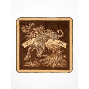 VTG San Marcos 2-Tone Brown Sz77x69 Reversible Blanket Heavyweight BigCat 1970's